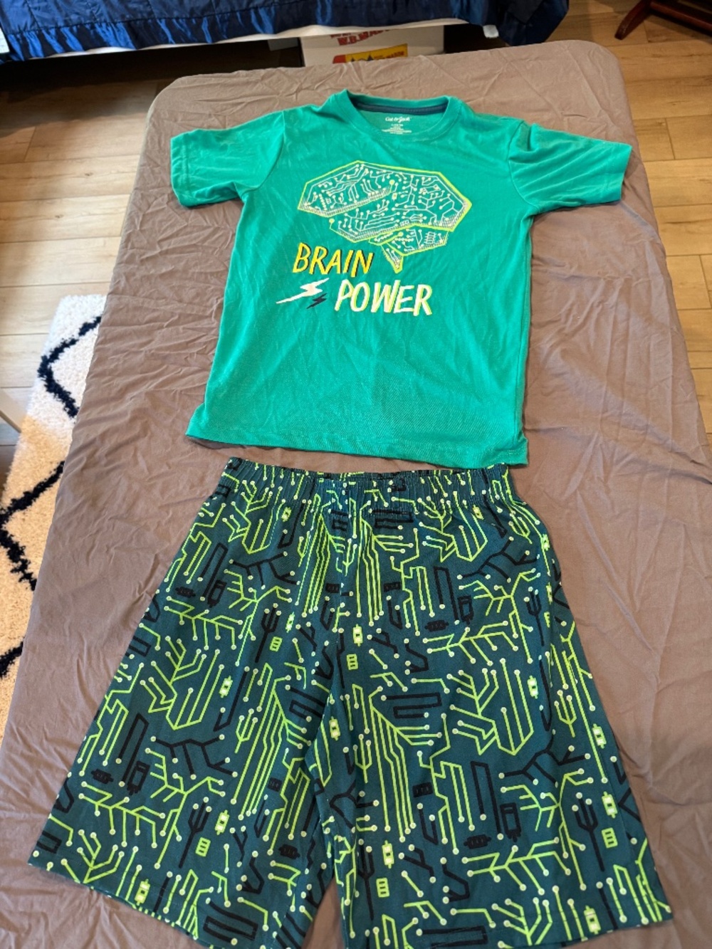 boys summer pajama shorts set size 12/14